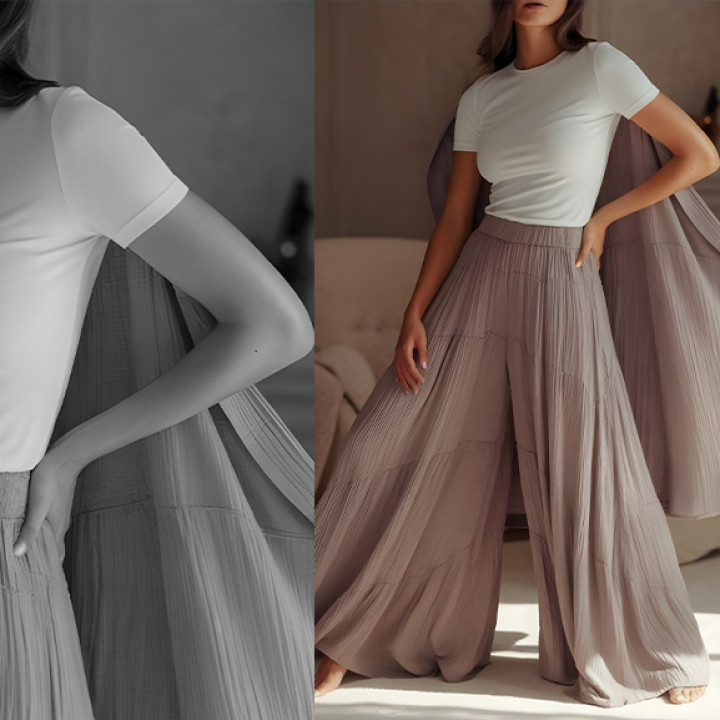 Palazzo Pants Paired With Unexpected Top Combinations